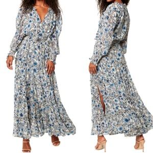 MISA LOS ANGELES Vida Dress in Indigo Blooms size Small